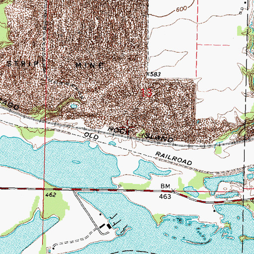 Topographic Map of Bell Rose (historical), IL