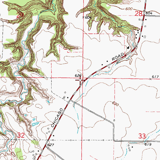 Topographic Map of Browns School (historical), IL