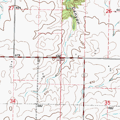 Topographic Map of Dimmick School (historical), IL