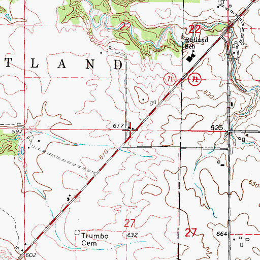 Topographic Map of Grove School (historical), IL