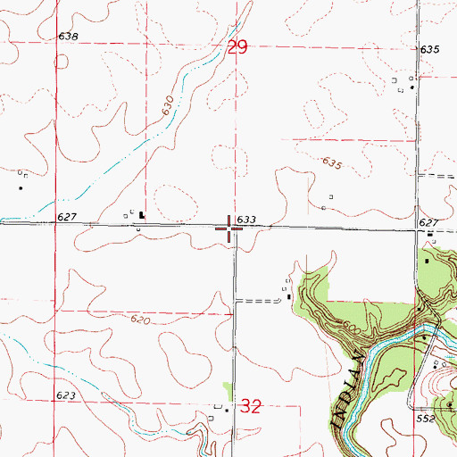 Topographic Map of Bend School (historical), IL