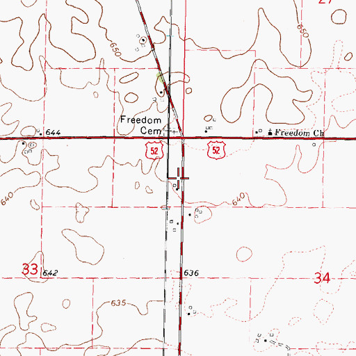 Topographic Map of Thorson School (historical), IL