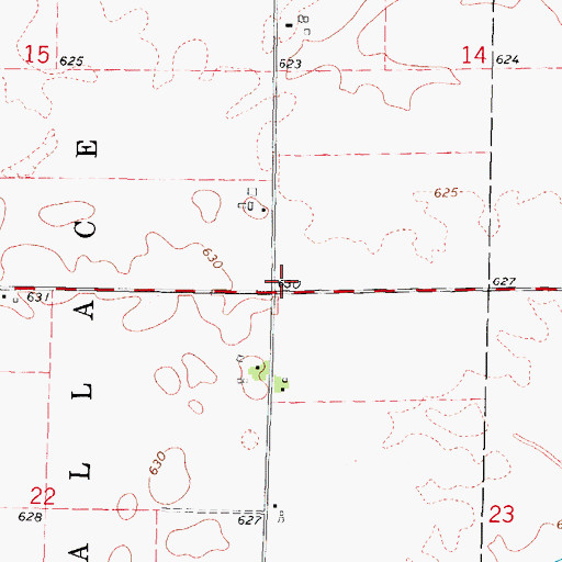 Topographic Map of Robson School (historical), IL