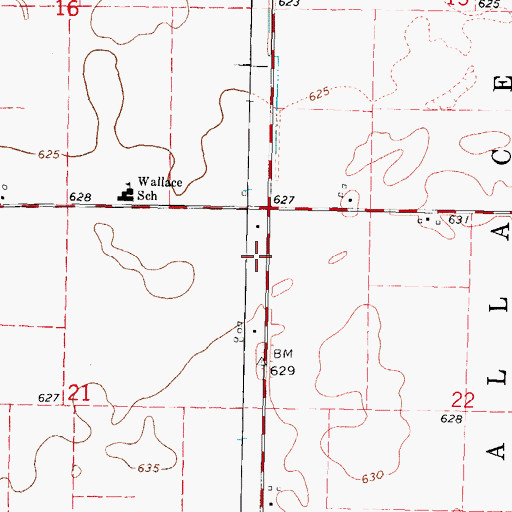 Topographic Map of Donohue School (historical), IL