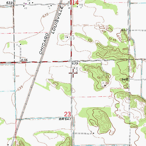 Topographic Map of Koster School (historical), IL