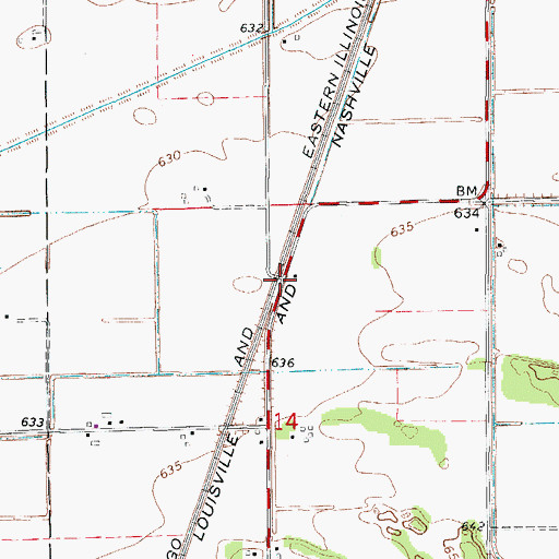 Topographic Map of Koster, IL