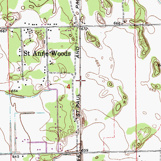 Topographic Map of Pembroke (historical), IL