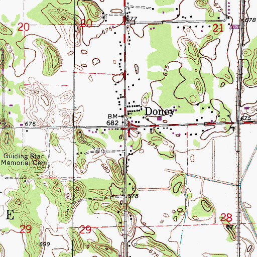 Topographic Map of Eyler School (historical), IL