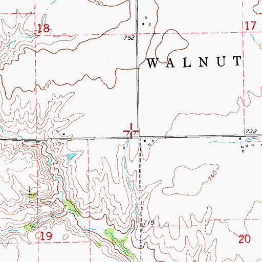 Topographic Map of Browns School (historical), IL