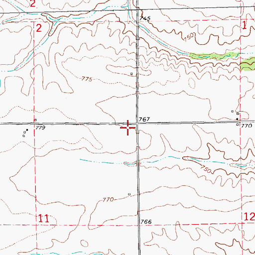 Topographic Map of Burnsville School (historical), IL