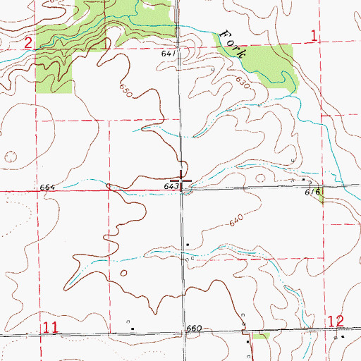 Topographic Map of Deckers School (historical), IL
