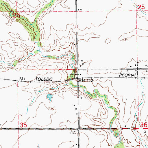 Topographic Map of Franklin School (historical), IL