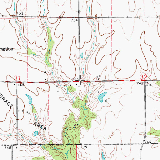 Topographic Map of Hainline School (historical), IL