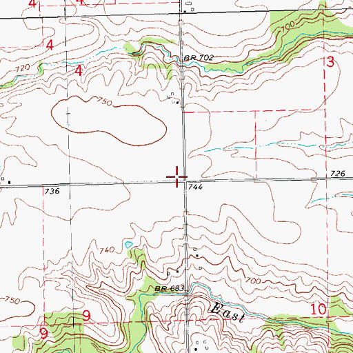 Topographic Map of Locust School (historical), IL