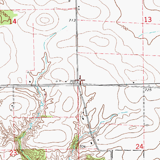 Topographic Map of McKee School (historical), IL