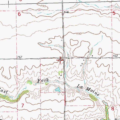 Topographic Map of Mount Holly School (historical), IL