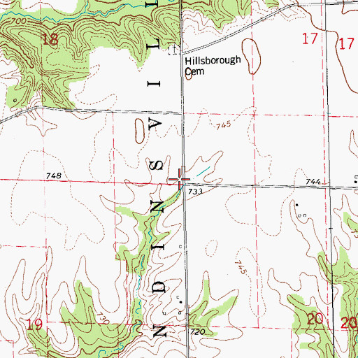 Topographic Map of Mount Pleasant School (historical), IL