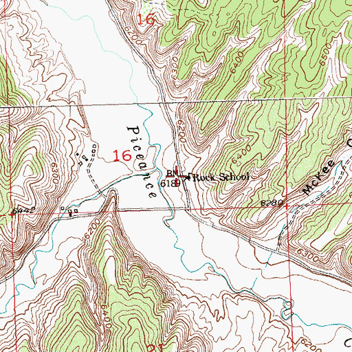Topographic Map of Rock School, CO