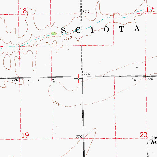 Topographic Map of Muddy Lane School (historical), IL