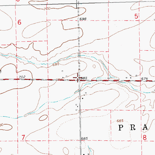 Topographic Map of Pittinger School (historical), IL