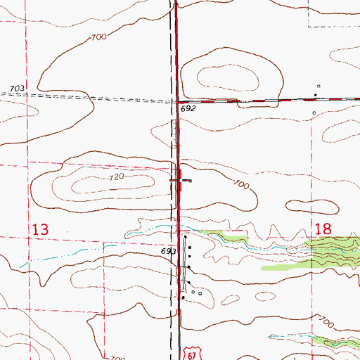 Topographic Map of Prairie School (historical), IL