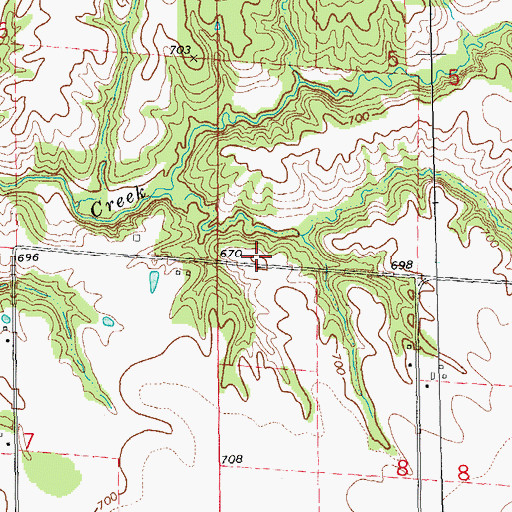 Topographic Map of Robin Glenn School (historical), IL