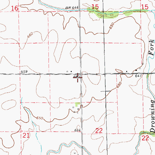 Topographic Map of School Number 5 (historical), IL