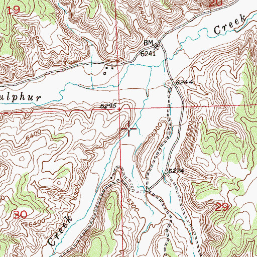 Topographic Map of Little Dry Gulch, CO