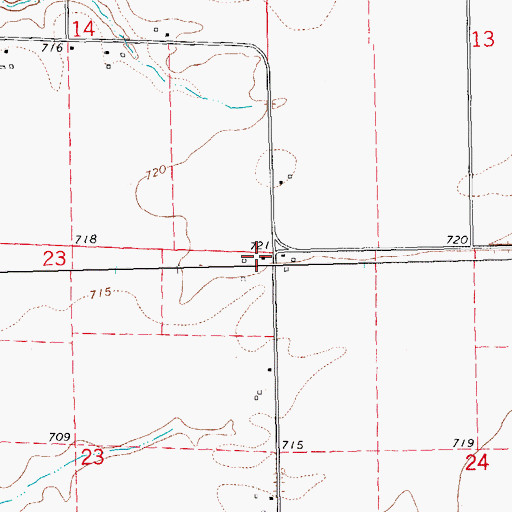 Topographic Map of Thompson College School (historical), IL