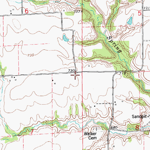 Topographic Map of Timber School (historical), IL