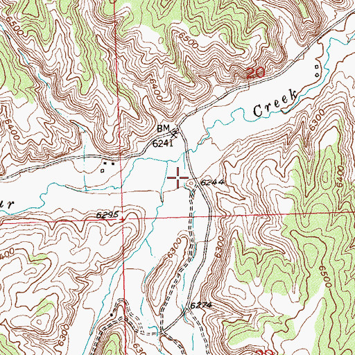 Topographic Map of Dry Gulch, CO