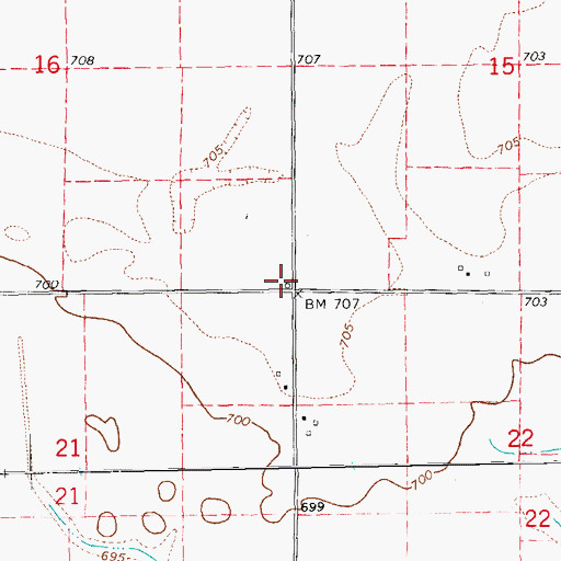 Topographic Map of Center School (historical), IL