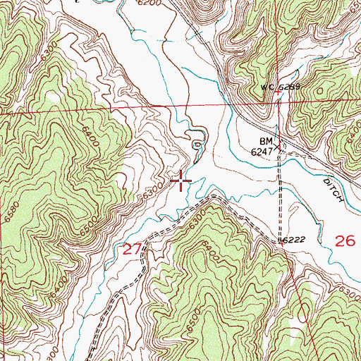 Topographic Map of Hunter Creek, CO