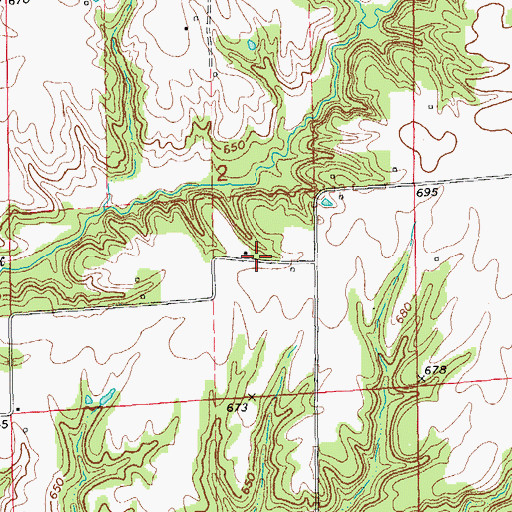 Topographic Map of Elder Grove School (historical), IL