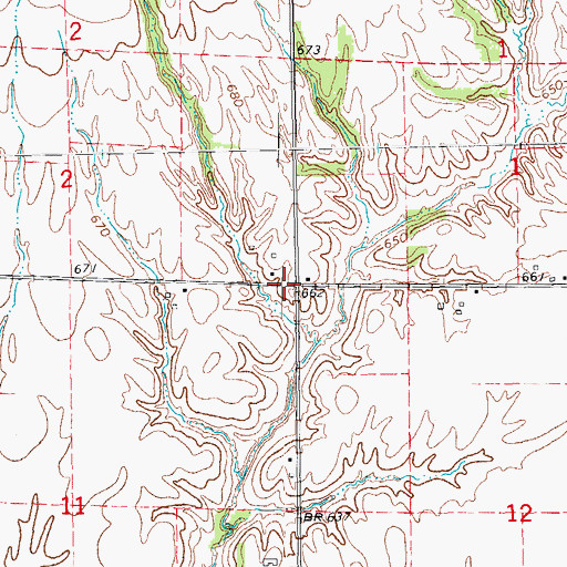 Topographic Map of Fairview School (historical), IL