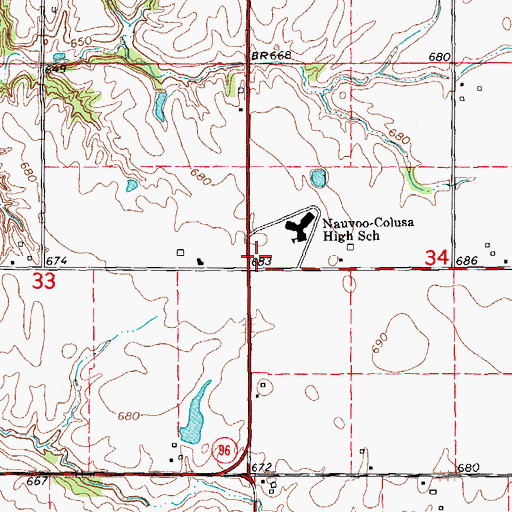 Topographic Map of Maple Grove School (historical), IL
