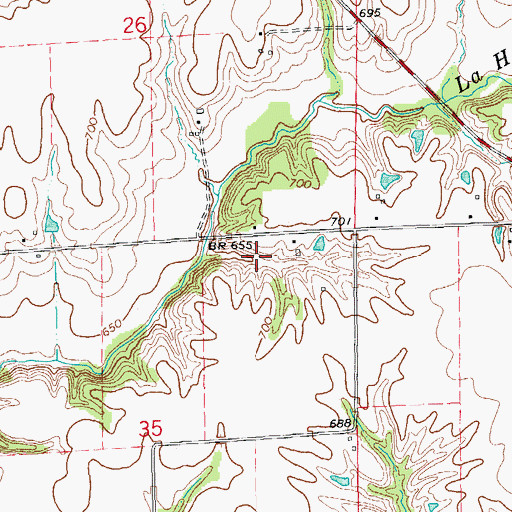 Topographic Map of Oak Hill School (historical), IL