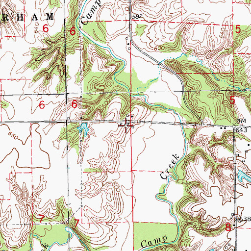 Topographic Map of Pleasant Hill School (historical), IL