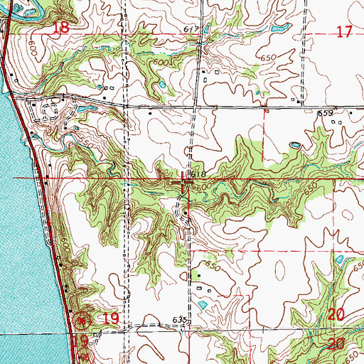 Topographic Map of Pleasant Hill School (historical), IL