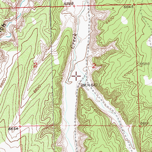 Topographic Map of Scandard Gulch, CO