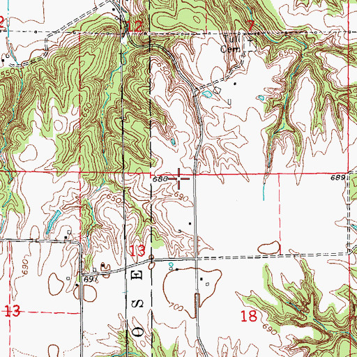 Topographic Map of Tull School (historical), IL