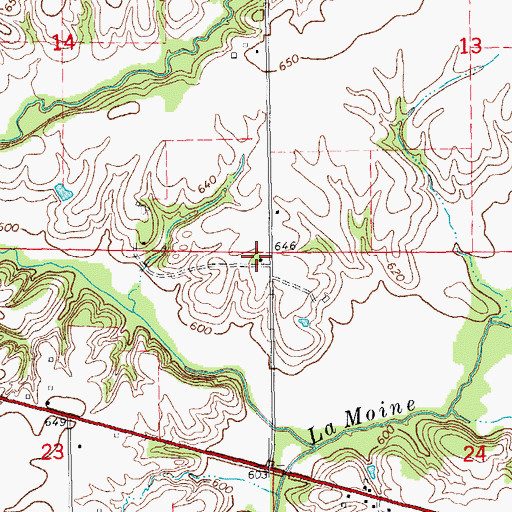 Topographic Map of Washington School (historical), IL