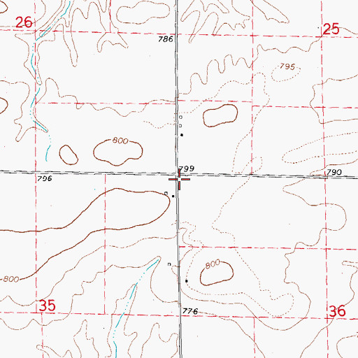 Topographic Map of Barker School (historical), IL