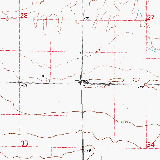Topographic Map of Colfax School (historical), IL