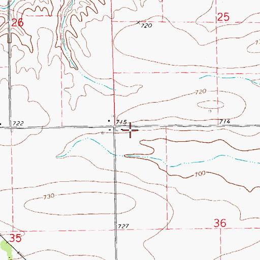 Topographic Map of Crawford School (historical), IL