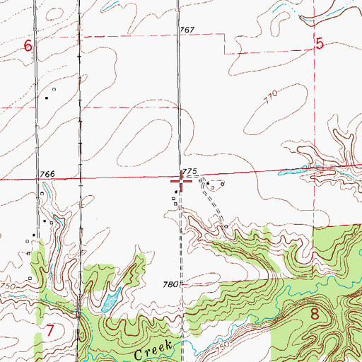 Topographic Map of Gilliam School (historical), IL