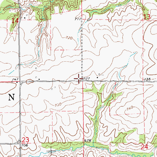 Topographic Map of Hoisington School (historical), IL