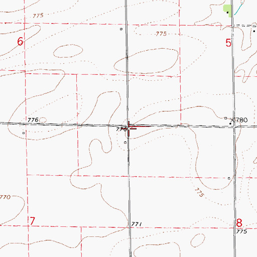 Topographic Map of Pleasant View School (historical), IL