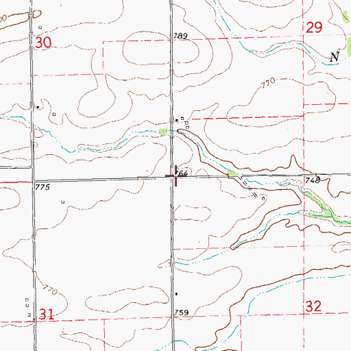 Topographic Map of Sisson School (historical), IL