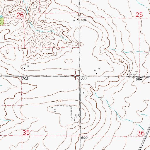 Topographic Map of Sloey School (historical), IL